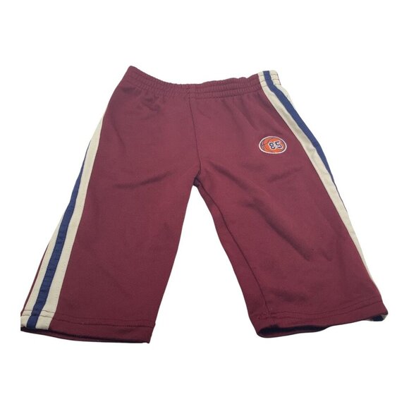 Athletic Works Burgundy Sweat Pants Baby Girl 18M Multicolor Stripes 85 Ball - Picture 8 of 8